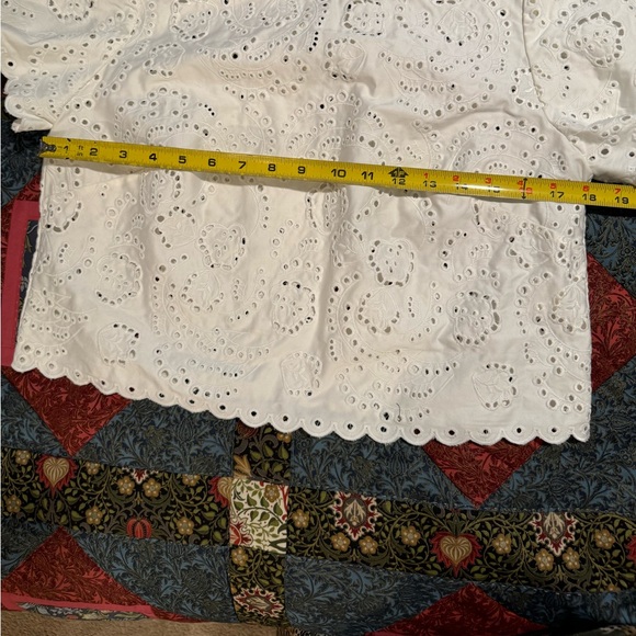 Kate Spade Floral Embroidered Cutwork Top, 8 - Picture 8 of 14